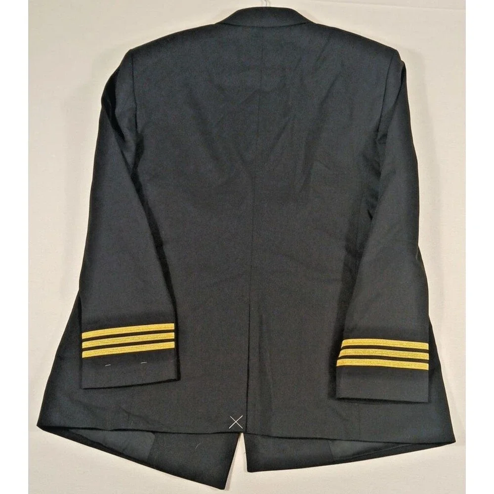 Vintage DELTA AIRLINES Double Breasted Pilot Blazer Made in USA